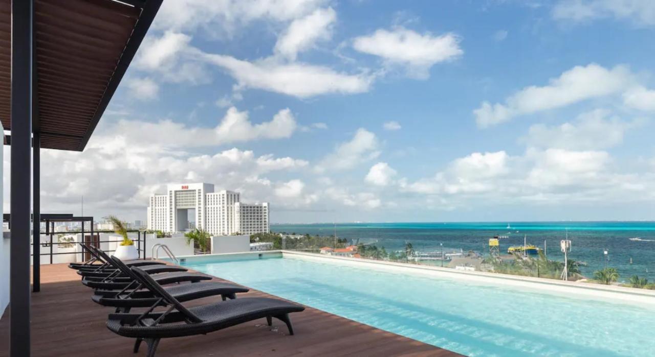 Elegant Apartment Well Located In The Hotel Zone Of Cancún Buitenkant foto